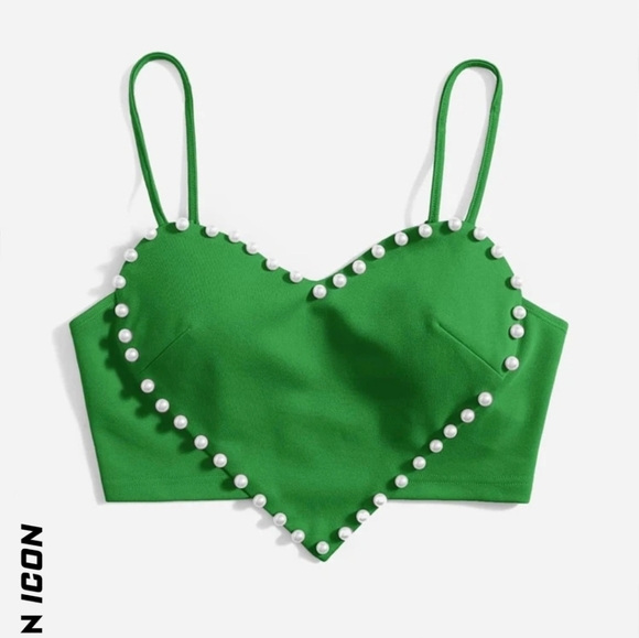 Shein Heart Shaped Crop Top - Picture 1 of 4